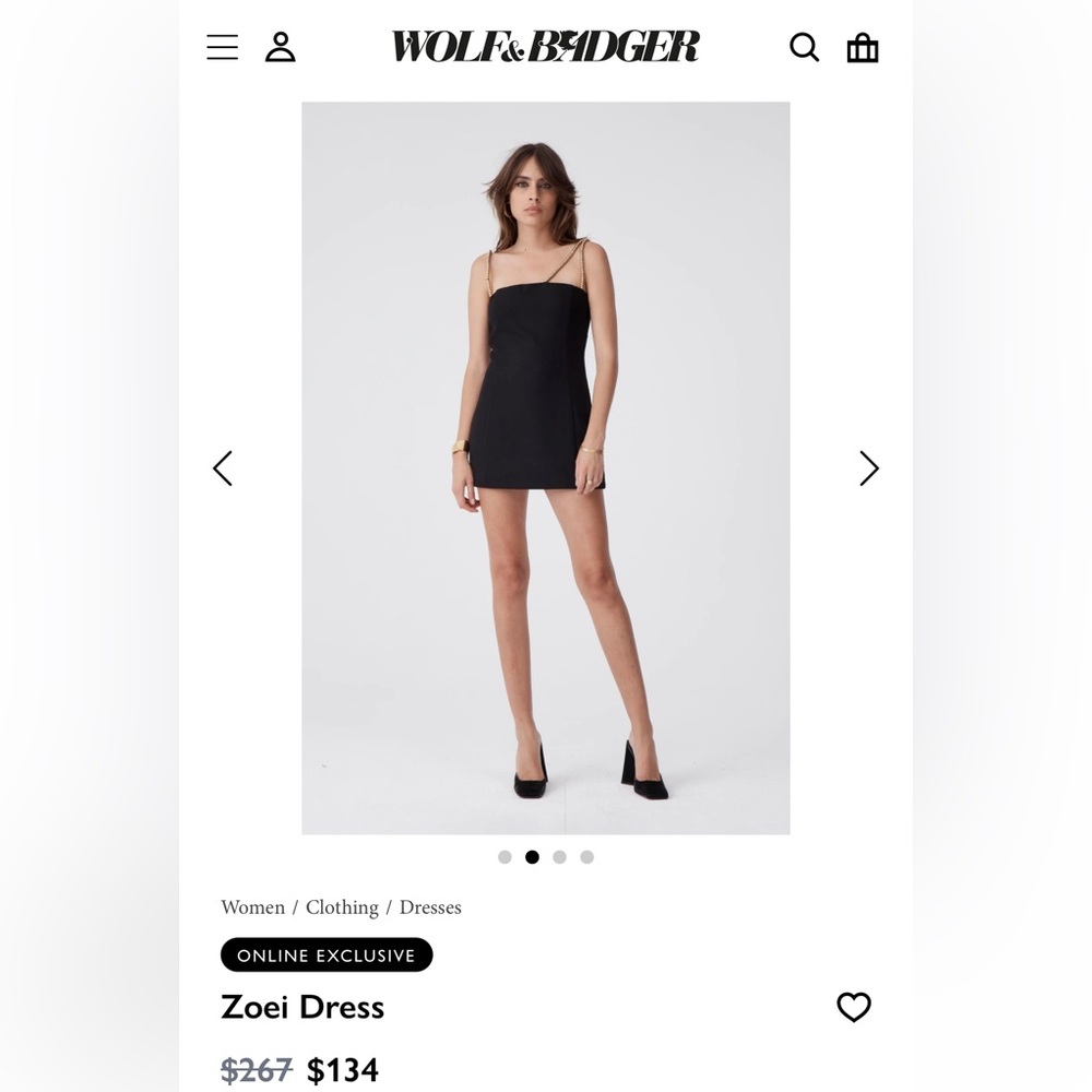 Atoir mini black dress size 8US